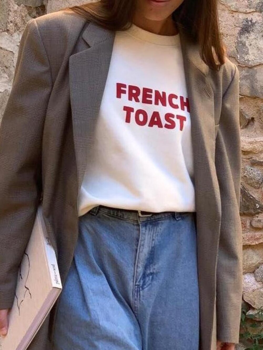Sezane French Toast organic sweatshirt RARE size small - Picture 2 of 8